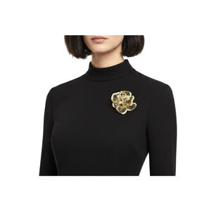 Beautiful Vintage 3D Sculptural Rose Brooch - Signed with Hallmark